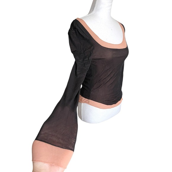 Intimately Free People Double Take Long Sleeve Layer Nylon Top Sz S Whimsigoth - Picture 3 of 12